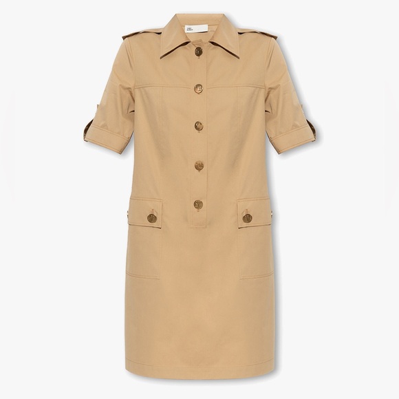 Tory Burch Camp Dress in Khaki - Size 2- NWT - Picture 2 of 8